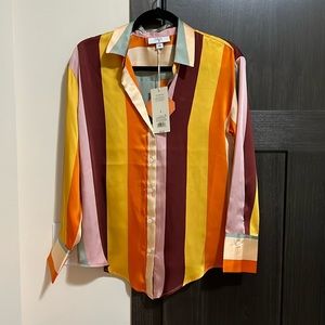 Fe Noel Rainbow Striped Blouse